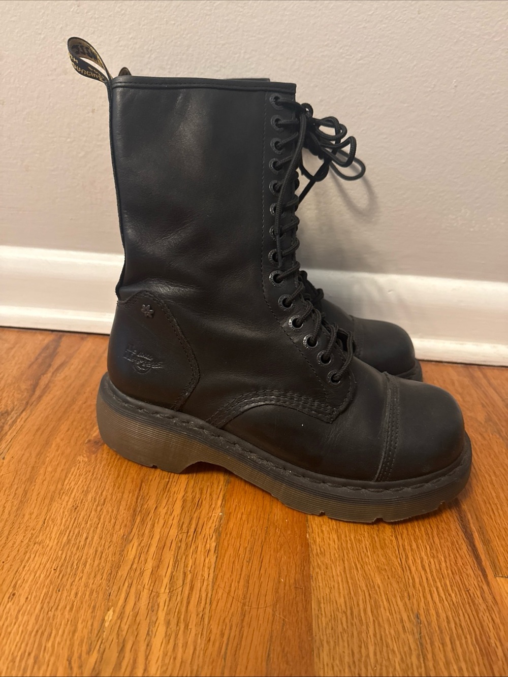 Dr. Martens Black Leather Miranda Y2K rare boots size 9